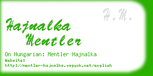 hajnalka mentler business card